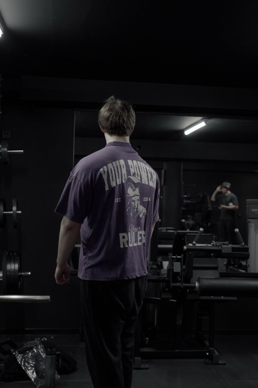 Power Essential oversized T-shirt - Deep Purple